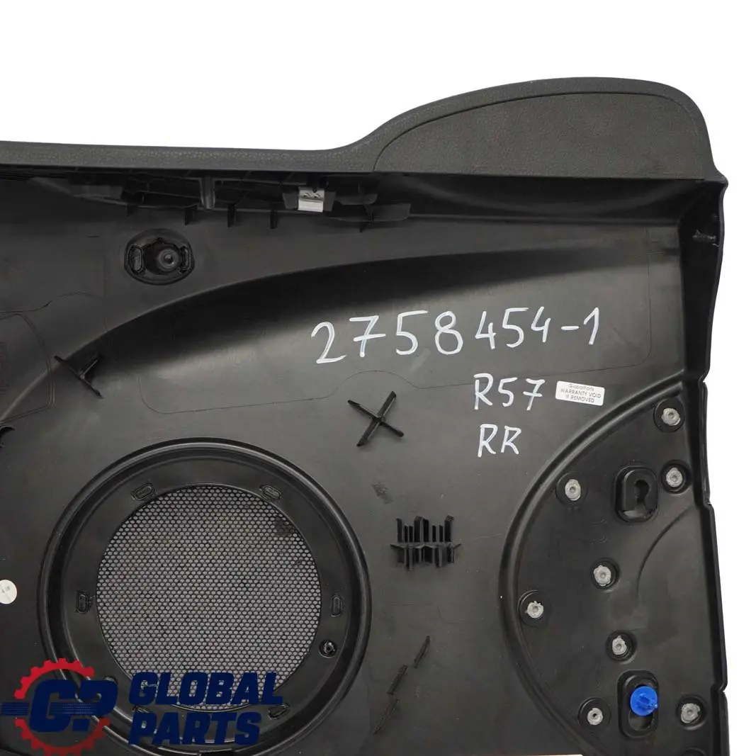 Mini Cooper Cabrio R57 Rear Lateral Trim Panel Right O/S Carbon Black Checkered - SKU 2758454-1 - Part number 2758454
