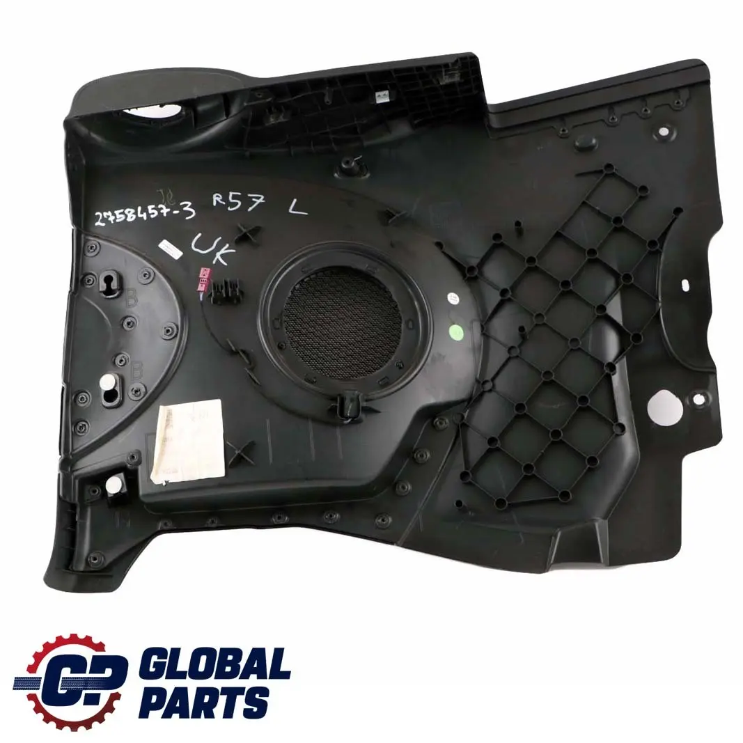 Lateral Trim Speaker Cover Panel Left N/S Black to Mini Cooper R57 Cabrio Rear with Part number 2758457 Mini Cooper R57 Cabrio Rear Lateral Trim Speaker Cover Panel Left N/S Black - SKU 2758457-3 - Part number 2758457