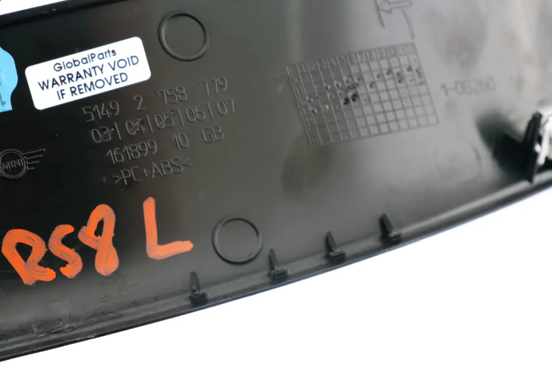 Coupé R58 Trunk Lid Panel Trim Left N/S to MINI with Part number 2758779W MINI Coupé R58 Trunk Lid Panel Trim Left N/S - SKU 2758779 - Part number 2758779W