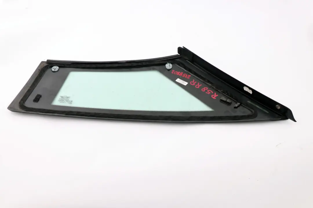 Coupé Cuarto Ventana Lateral Verde AS2 Trasera Derecha para Mini Cooper R58 con número de pieza 2758802 Mini Cooper R58 Coupé Cuarto Ventana Lateral Verde AS2 Trasera Derecha - SKU 2758802 - Número de pieza 2758802