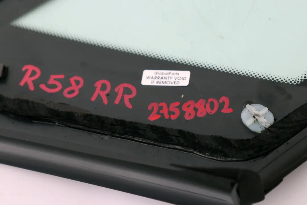 Mini Cooper R58 Coupé Cuarto Ventana Lateral Verde AS2 Trasera Derecha - SKU 2758802 - Número de pieza 2758802