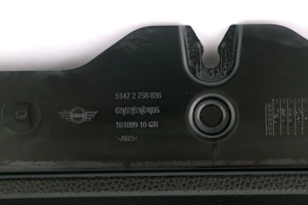 Cubierta maletero carga para Mini Cooper R58 R59 con número de pieza 2758836 Mini Cooper R58 R59 Cubierta maletero carga - SKU 2758836 - Número de pieza 2758836