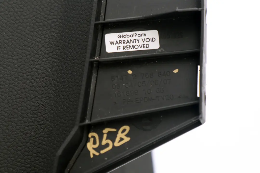 Mini Coupe R58 Support Storage Shelf Luggage Rear Right O/S Black - SKU 2758840 - Part number 2758840