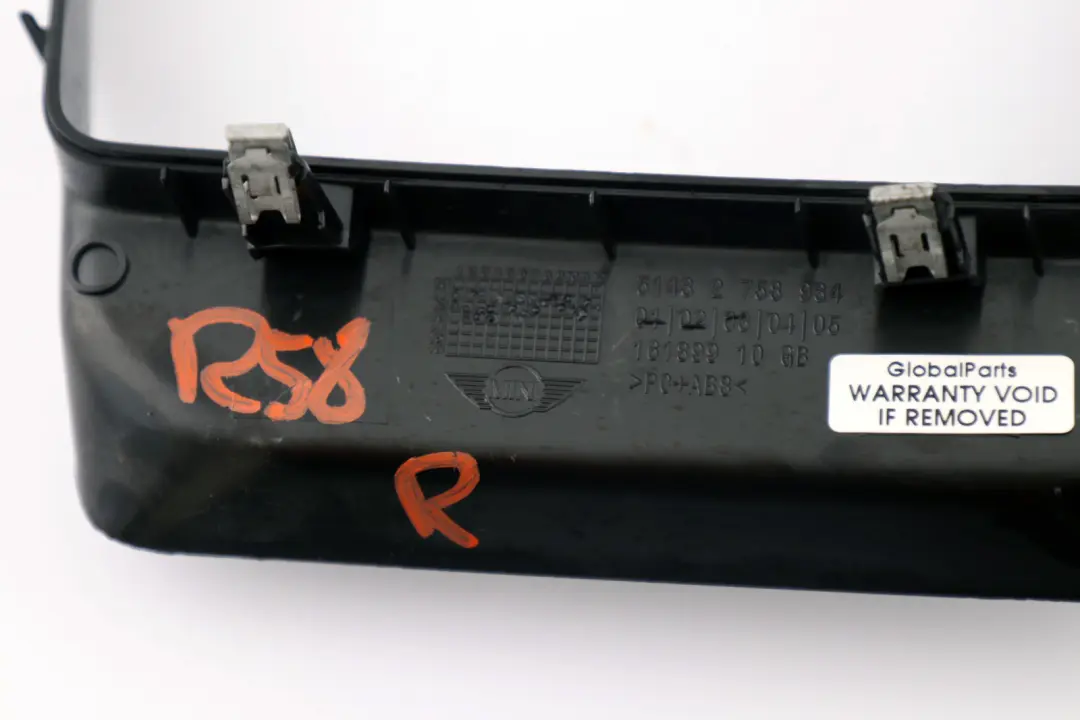 Columna B Moldura Moldura Marco Izquierda para Mini Cooper R58 con número de pieza 7453300 Mini Cooper R58 Columna B Moldura Moldura Marco Izquierda - SKU 2758934 - Número de pieza 7453300