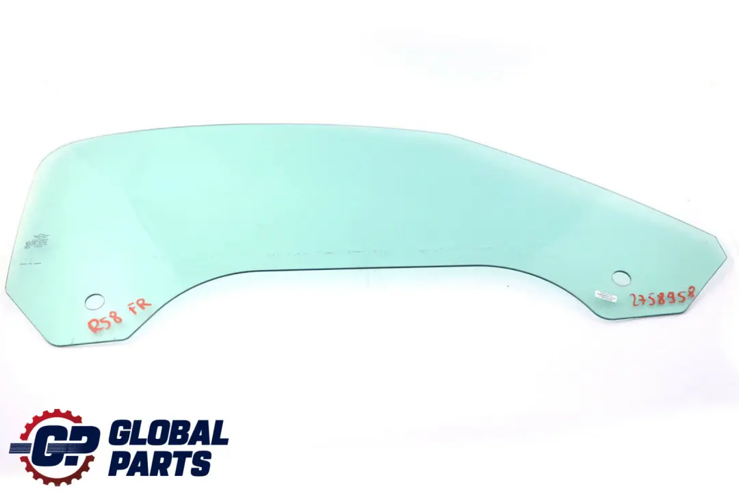 Front Right O/S Window Door Glass AS2 to Mini Cooper R58 Coupe with Part number 2758958 Mini Cooper R58 Coupe Front Right O/S Window Door Glass AS2 - SKU 2758958 - Part number 2758958