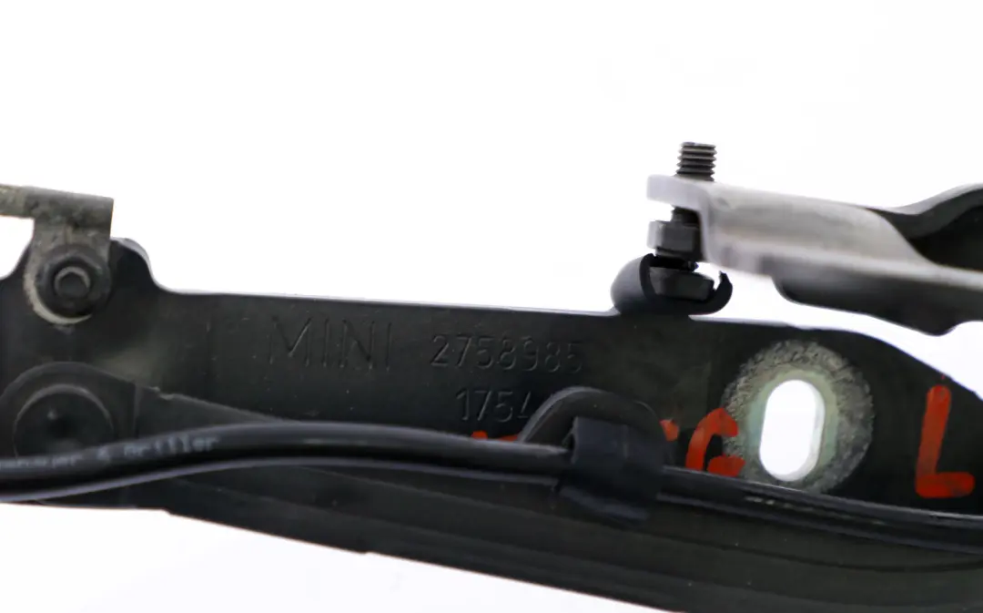 Left N/S Trunk Lid Tailgate Hinge Black Eclipse Grey to Mini Roadster R59 with Part number 2759119 Mini Roadster R59 Left N/S Trunk Lid Tailgate Hinge Black Eclipse Grey - SKU 2759119 - Part number 2759119