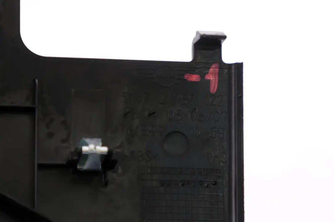 Mini Cooper R58 R59 Panneau d'habillage Cloison de Coffre Droite - SKU 2759122-1 - Numéro de pièce 2759122