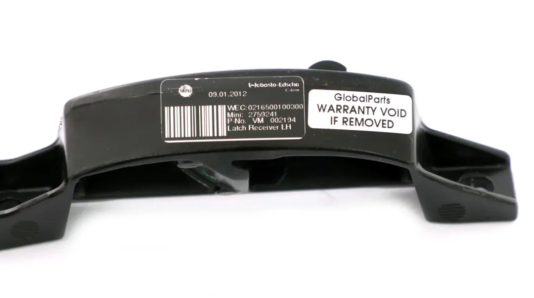 Placa base cierre techo izquierda para MINI Roadster R59 con número de pieza 2759241 MINI Roadster R59 Placa base cierre techo izquierda - SKU 2759241 - Número de pieza 2759241