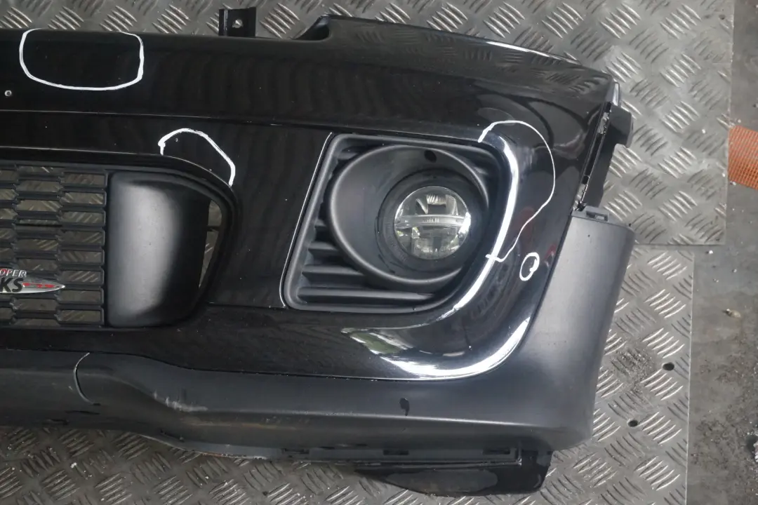 Complete Front Bumper Trim Panel Midnight Black A94 to BMW Mini Cooper JCW R58 R59 with Part number 2759494 BMW Mini Cooper JCW R58 R59 Complete Front Bumper Trim Panel Midnight Black A94 - SKU 2759494-MNB - Part number 2759494