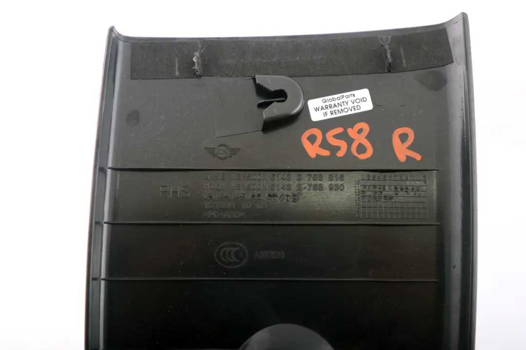 Coupé R58 Cover Column A Right O/S Black to Mini with Part number 2759520 Mini Coupé R58 Cover Column A Right O/S Black - SKU 2759520 - Part number 2759520