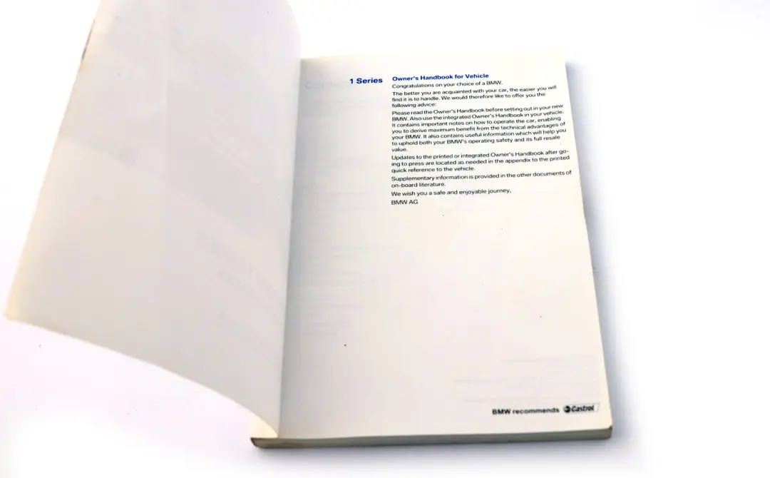BMW 1 Series F20 Owner's Handbook iDrive CD Player Instructions - SKU 2903382 - Part number 2903382