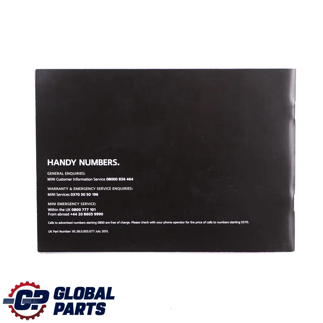 Mini Cooper R56 R57 LCI Service Booklet Owner's Handbook Set Pouch Case - SKU 2903938-1 - Part number 2903938