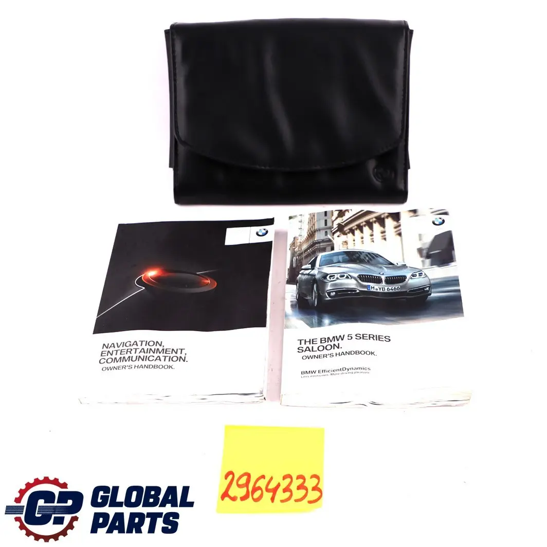 BMW 5 Series F10 Owner's Handbook Pouch Case Wallet Cover Set - SKU 2964333 - Part number 2964333