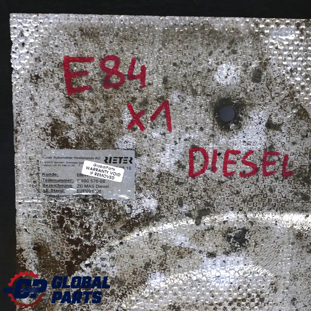 Bandeja Bajo Capo Pantalla Protectora para BMW X1 E84 Diesel Motor con número de pieza 2990576 BMW X1 E84 Diesel Motor Bandeja Bajo Capo Pantalla Protectora - SKU 2990576 - Número de pieza 2990576