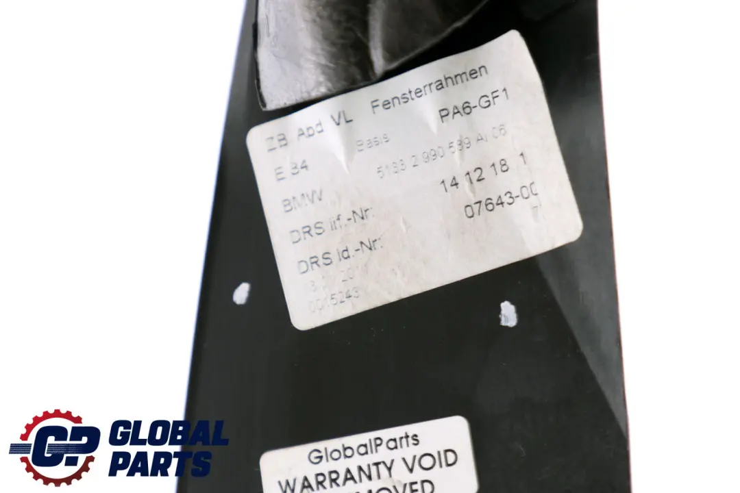  *BMW 1X er E84 Abdeckung Fensterrahmen Tür Vorne Links Schwarz - SKU 2990589 - Teilenummer 2990589