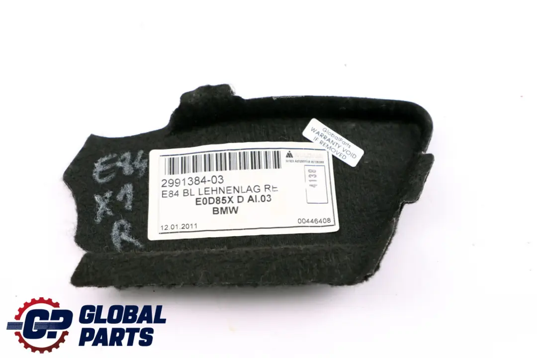 Coprire il pannello di avvio dell'interno a destra per BMW X1 Serie E84 con numero di parte 2991384 BMW X1 Serie E84 Coprire il pannello di avvio dell'interno a destra - SKU 2991384 - Numero di parte 2991384