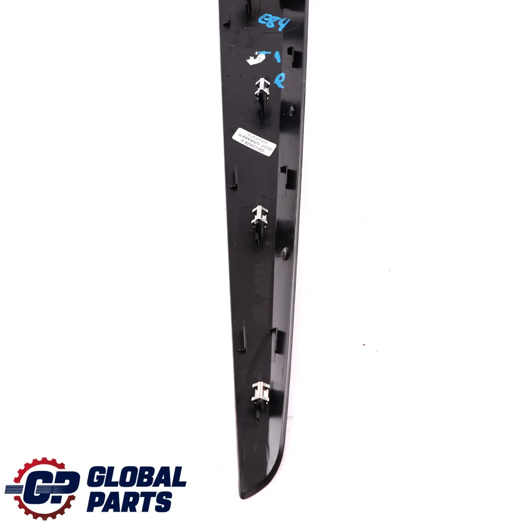 Striscia Porta Anteriore Posteriore Sinistra Alto Glos Nero per BMW E84 con numero di parte 2991389 BMW E84 Striscia Porta Anteriore Posteriore Sinistra Alto Glos Nero - SKU 2991389-2 - Numero di parte 2991389
