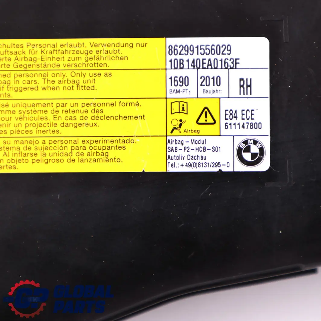 Poduszka Powietrzna Fotela Airbag Prawy Przód do BMW X1 E84 o numerze 2991556 BMW X1 E84 Poduszka Powietrzna Fotela Airbag Prawy Przód - SKU 2991556 - Numer Części 2991556