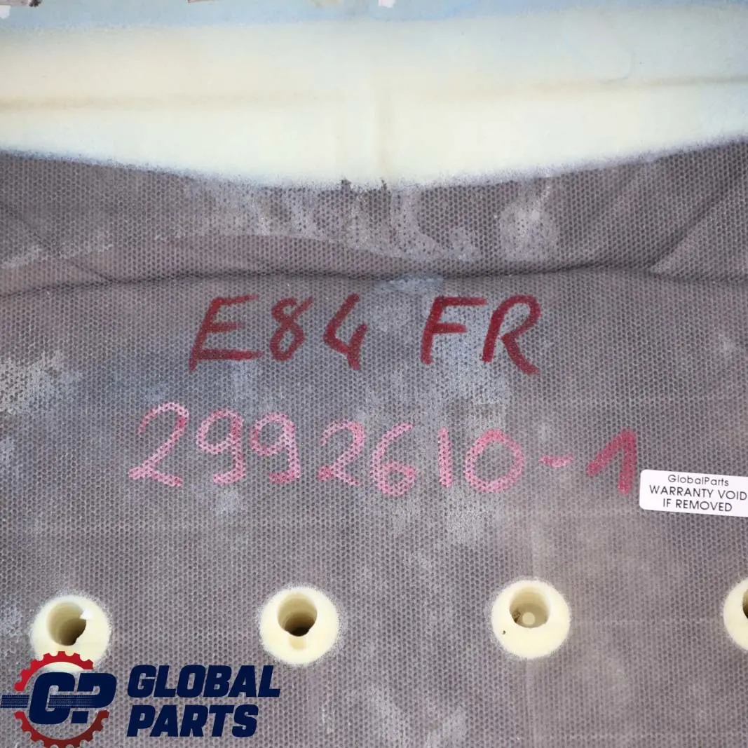 Couverture du dossier du siège de base avant droit en tissu Silver pour BMW X1 E84 à propos du numéro de pièce 2992610 BMW X1 E84 Couverture du dossier du siège de base avant droit en tissu Silver - SKU 2992610-1 - Numéro de pièce 2992610