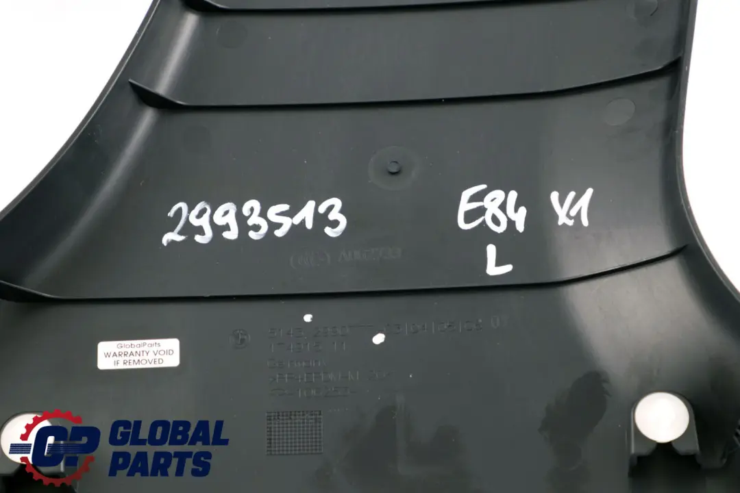 BMW X1 Series E84 Cover B-column Pillar Bottom Trim Left N/S Schwarz Black - SKU 2993513 - Part number 2993513
