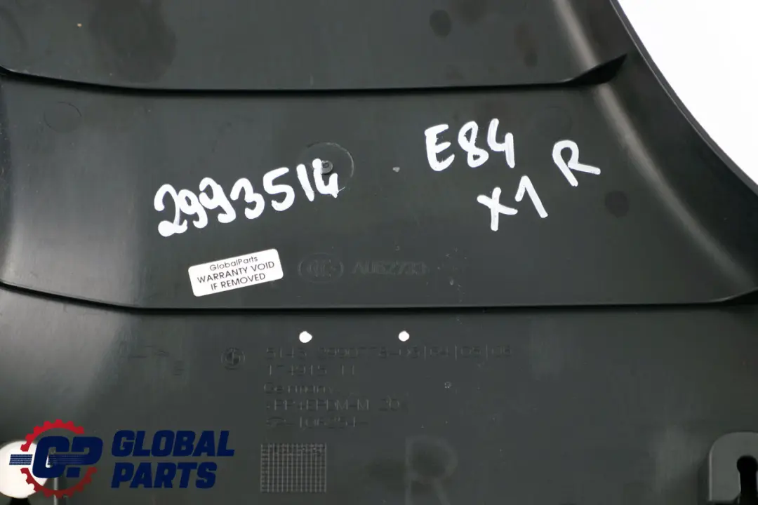BMW X1 Series E84 Cover B-column Pillar Bottom Trim Right O/S Schwarz Black - SKU 2993514 - Part number 2993514