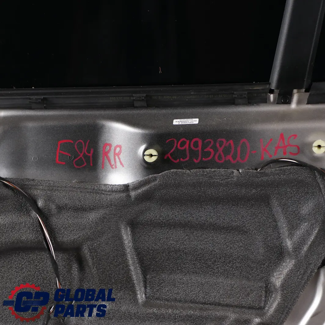 Door Rear Right O/S Kaschmirsilber Silver Metallic - A72 to BMW X1 Series E84 with Part number 2993820 BMW X1 Series E84 Door Rear Right O/S Kaschmirsilber Silver Metallic - A72 - SKU 2993820-KAS - Part number 2993820