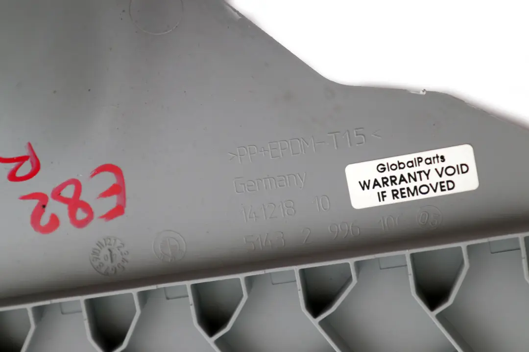 BMW E82 Columna Pilar C Derecha Embellecedor Tapa Alaskagrau Gris - SKU 2996106 - Número de pieza 51432996106