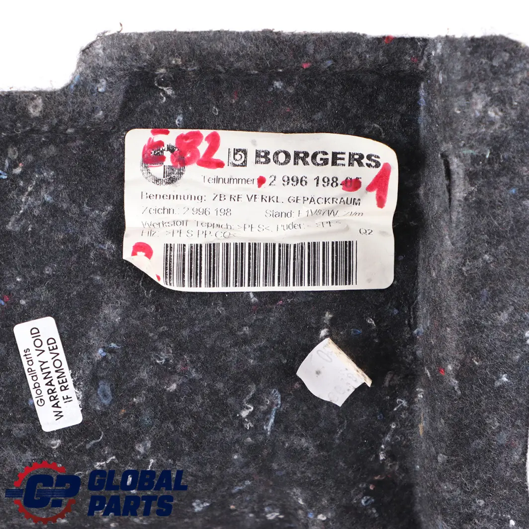 Boot Trunk Lid Right O/S Luggage Compartment Trim to BMW E82 Coupe with Part number 2996198 BMW E82 Coupe Boot Trunk Lid Right O/S Luggage Compartment Trim - SKU 2996198-1 - Part number 2996198