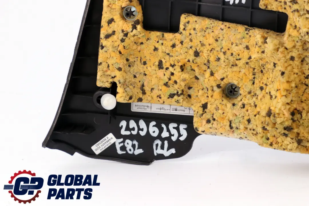 Trasero Izquierdo Lateral Panel Embellecedor Tela Elektra Antracita para BMW E82 con número de pieza 2996255 BMW E82 Trasero Izquierdo Lateral Panel Embellecedor Tela Elektra Antracita - SKU 2996255 - Número de pieza 2996255