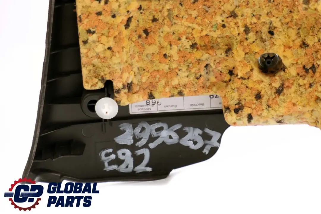 Left N/S Lateral Trim Panel Lining Network Anthracite to BMW 1 Series E82 Rear with Part number 2996257 BMW 1 Series E82 Rear Left N/S Lateral Trim Panel Lining Network Anthracite - SKU 2996257 - Part number 2996257