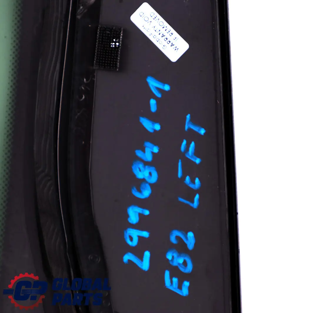 Left N/S Side Window Black Glass AS3 High Gloss Strip to BMW 1 Series E82 Rear with Part number 2996841 BMW 1 Series E82 Rear Left N/S Side Window Black Glass AS3 High Gloss Strip - SKU 2996841-1 - Part number 2996841