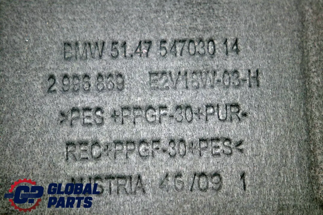 BMW 1 Series E82 Floor Carpet Luggage Compartment Black - SKU 2996869 - Part number 2996869