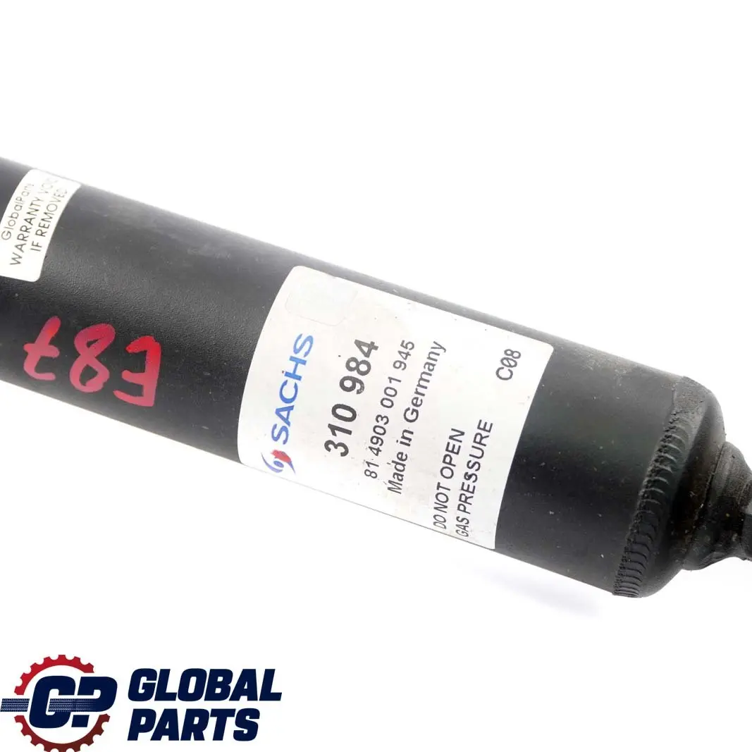Sachs Rear Left Right N/O/S Shock Absorber Spring Strut 310 984 to BMW E81 E87 with Part number 310984 BMW E81 E87 Sachs Rear Left Right N/O/S Shock Absorber Spring Strut 310 984 - SKU 310984 - Part number 310984