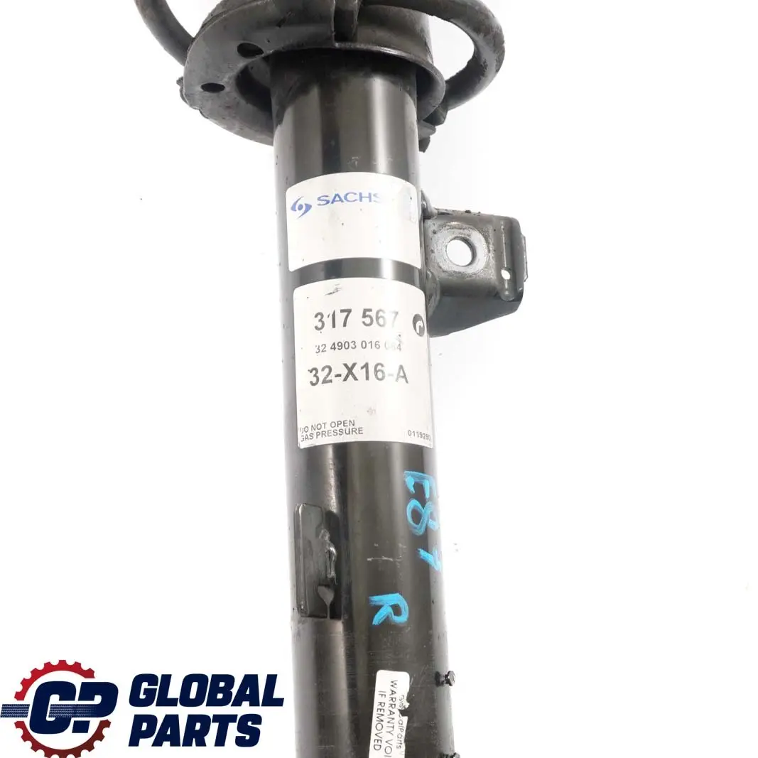 BMW 1 E81 E82 E87 E88 Sachs Front Right O/S Shock Absorber Spring Strut 317 567 - SKU 317567 - Part number 317567