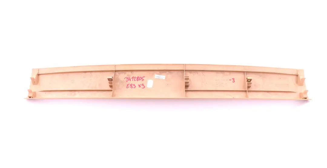 Coperchio Carenatura Portellone Posteriore Superiore Beige Sabbia per BMW X3 E83 con numero di parte 3412805 BMW X3 E83 Coperchio Carenatura Portellone Posteriore Superiore Beige Sabbia - SKU 3330857-3 - Numero di parte 3412805