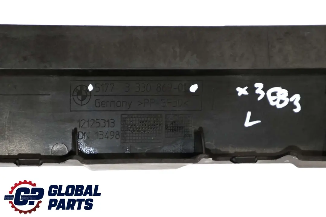 BMW X3 Series E83 Left N/S Door Sill Chassis Cover Shield Reinforcement - SKU 3330869 - Part number 51713330869