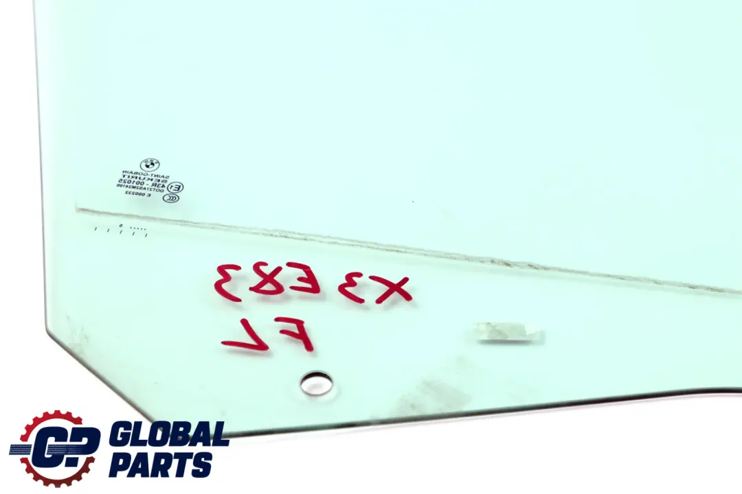 BMW X3 E83 Vitre Latérale Avant Gauche Verte AS2 - SKU 3332309 - Numéro de pièce 51333332309