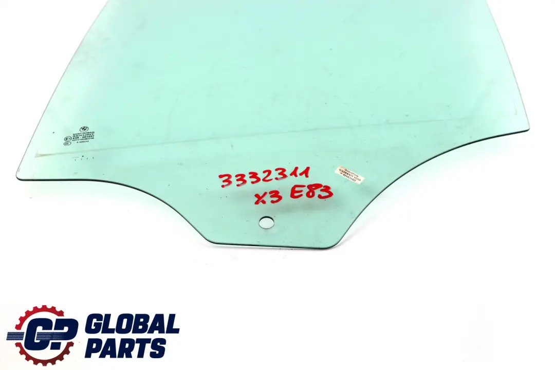 BMW X3 E83 Side Window Green Glass Door Rear Left N/S - SKU 3332311 - Part number 3332311