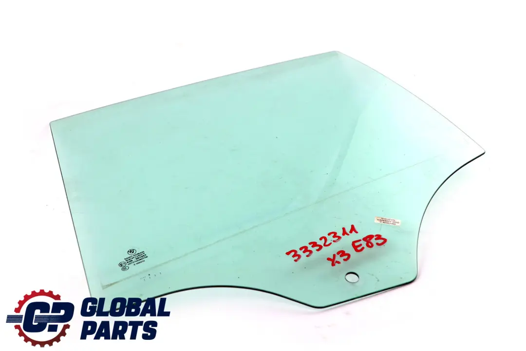 Fenetre Laterale Vert Porte Arriere Gauche pour BMW 3 E83 LCI à propos du numéro de pièce 3332311 BMW 3 E83 LCI Fenetre Laterale Vert Porte Arriere Gauche - SKU 3332311 - Numéro de pièce 3332311