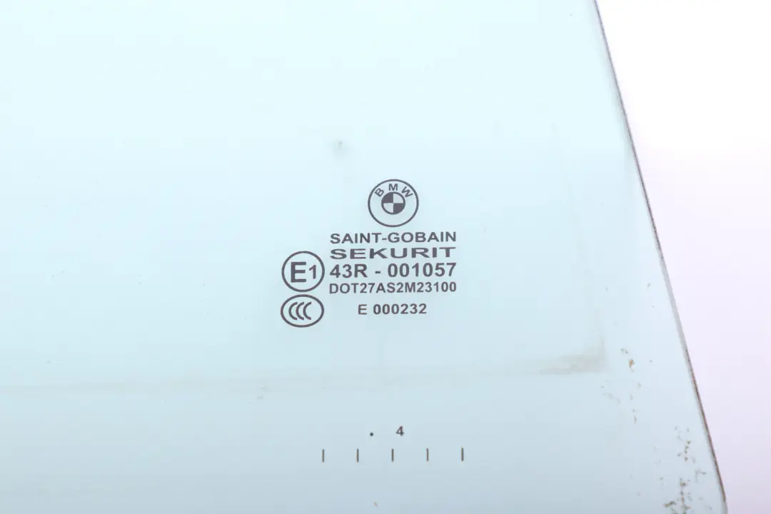 BMW X3 E83 LCI Fenetre Laterale Vert Porte Arriere Droite AS2 - SKU 3332312 - Numéro de pièce 3332312