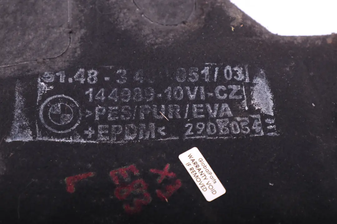 BMW X3 Series E83 E83N LCI Engine Sound Insulating Dash Panel Cover - SKU 3400051 - Part number 3400051