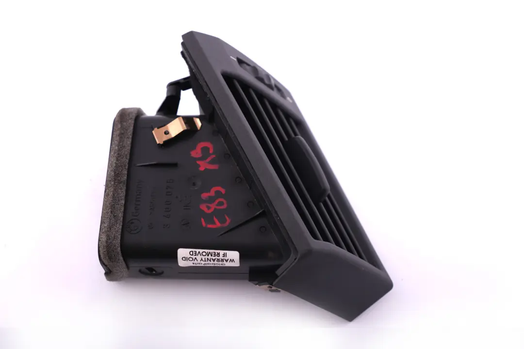 Delantero Izquierdo Salpicadero Rejilla De Aire Fresco para BMW X3 E83 con número de pieza 64223400075 BMW X3 E83 Delantero Izquierdo Salpicadero Rejilla De Aire Fresco - SKU 3400075 - Número de pieza 64223400075