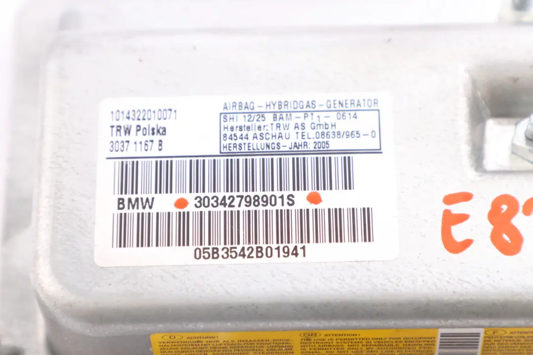 Poduszka Powietrzna Drzwi Lewy Przód Airbag 3419099 do BMW E83 X3 o numerze 3400107 BMW E83 X3 Poduszka Powietrzna Drzwi Lewy Przód Airbag 3419099 - SKU 3400107 - Numer Części 3400107