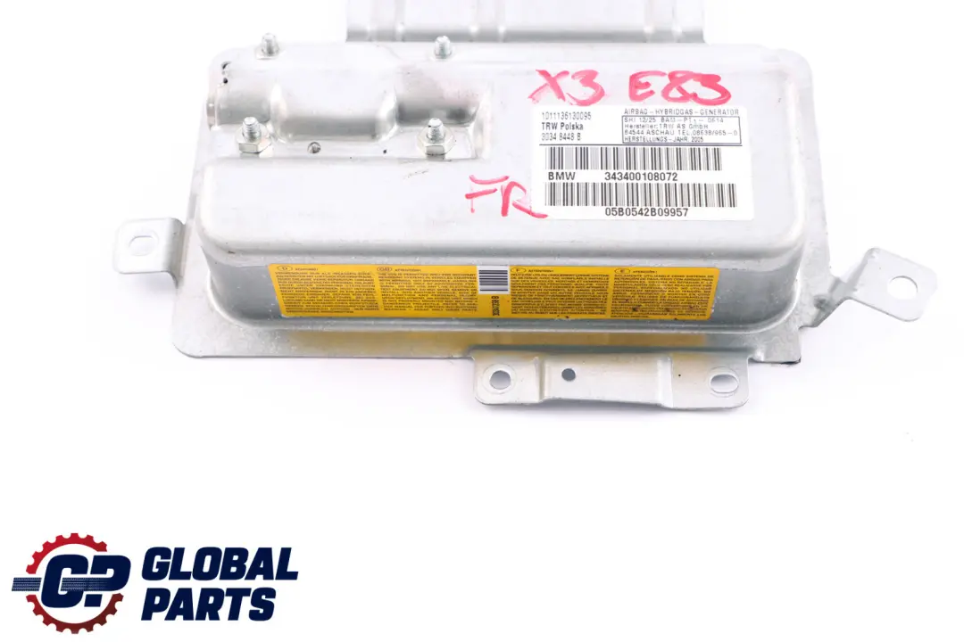 Poduszka Powietrzna Drzwi Prawa Prawy Przód Airbag do BMW E83 X3 o numerze 3400108 BMW E83 X3 Poduszka Powietrzna Drzwi Prawa Prawy Przód Airbag - SKU 3400108 - Numer Części 3400108