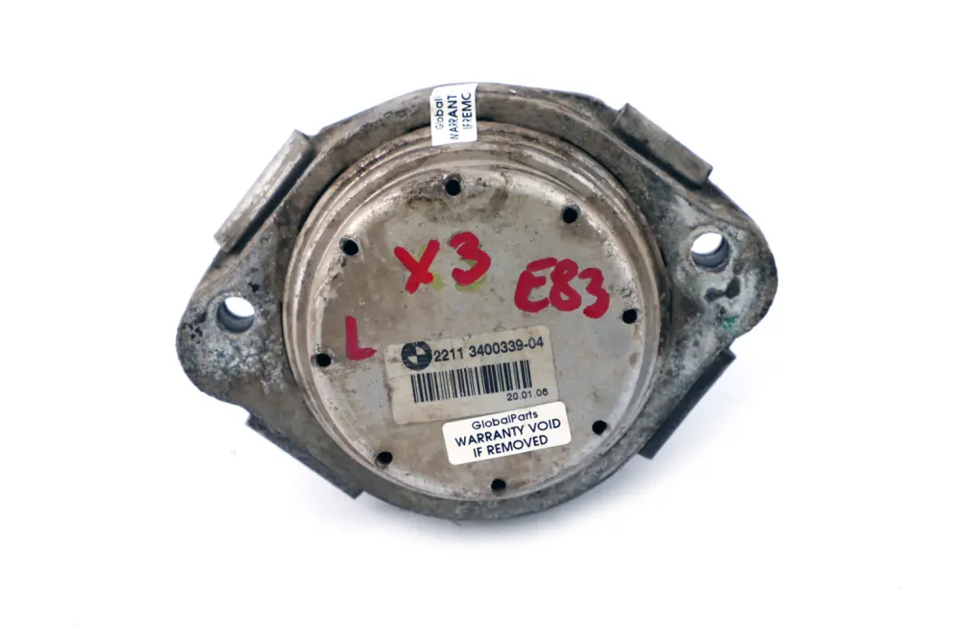 E83N LCI 2.0i Left N/S Engine Mount Mounting to BMW X3 Series E83 with Part number 3400339 BMW X3 Series E83 E83N LCI 2.0i Left N/S Engine Mount Mounting - SKU 3400339 - Part number 3400339