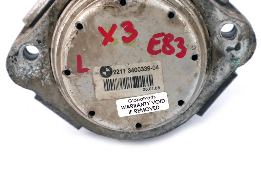E83N LCI 2.0i Support de moteur gauche pour BMW X3 E83 à propos du numéro de pièce 3400339 BMW X3 E83 E83N LCI 2.0i Support de moteur gauche - SKU 3400339 - Numéro de pièce 3400339
