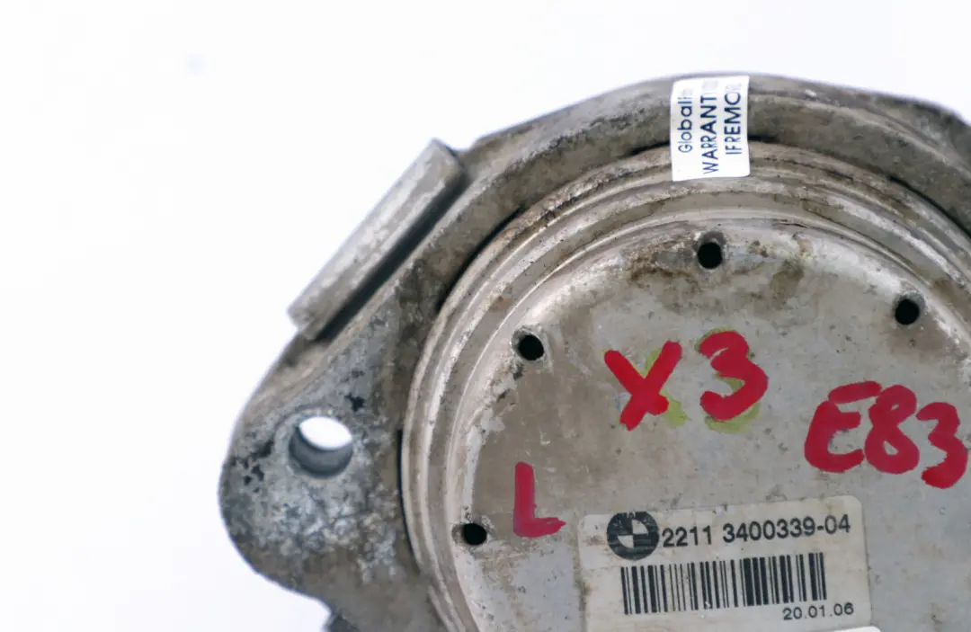 E83N LCI 2.0I Montaggio Motore Sinistro per BMW X3 E83 con numero di parte 3400339 BMW X3 E83 E83N LCI 2.0I Montaggio Motore Sinistro - SKU 3400339 - Numero di parte 3400339