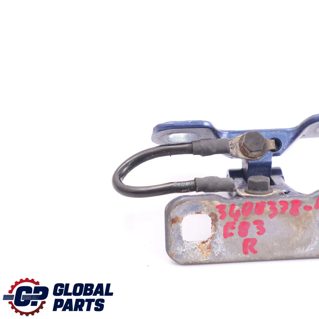BMW X3 E83 Coffre Charniere Hayon Droite Bleu Montego Metallique A51 - SKU 3400378-MTB - Numéro de pièce 3422368