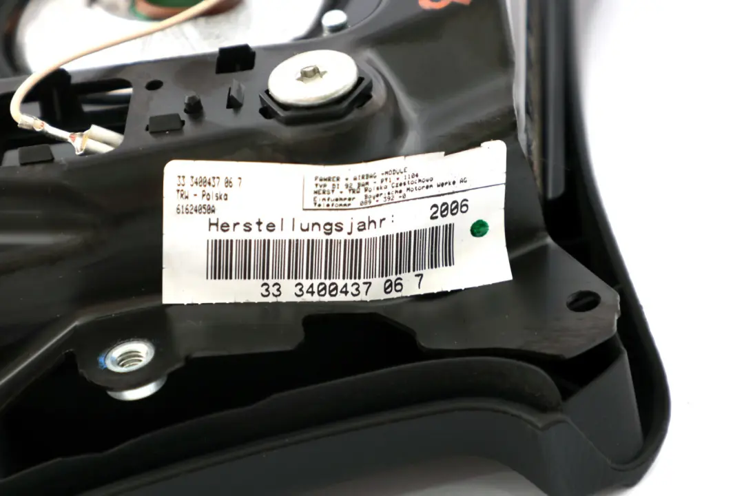 Steering Wheel Driver's Side Airbag Module to BMW E83 with Part number 3400437 BMW E83 Steering Wheel Driver's Side Airbag Module - SKU 3400437 - Part number 3400437