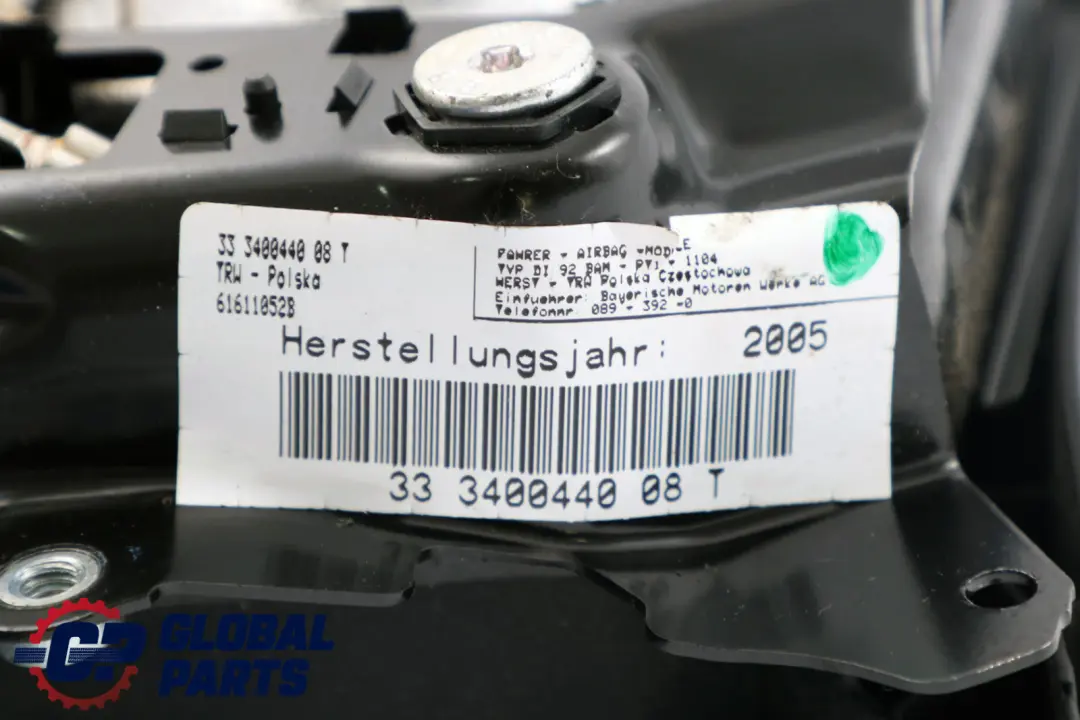 BMW X3 Serie E83 Volante Lado Conductor Bolsa de Aire Módulo - SKU 3400440 - Número de pieza 3400440